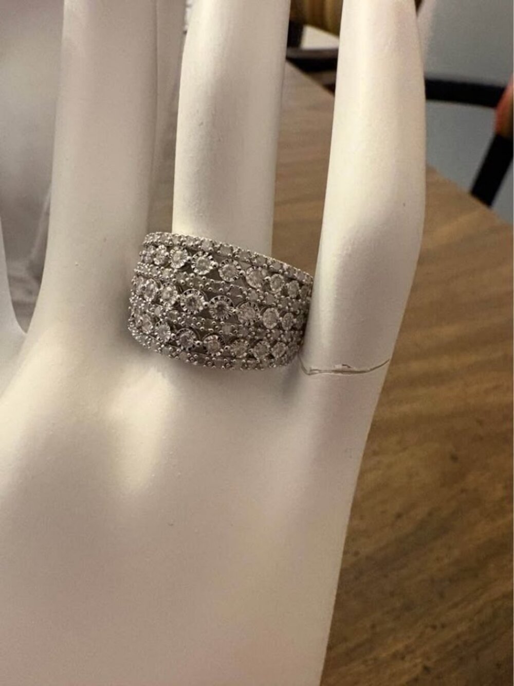 0.80ct Mined Diamond Band Ring Sterling 925 Size 8